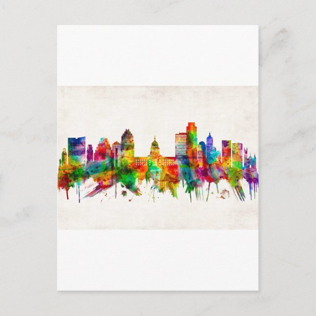 Postal Festiva Austin Texas Skyline (Anverso)