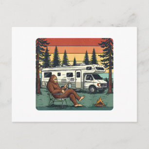Postal Festiva Autocaravana de Camping Vintage Aventura Bigfoot