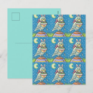 POSTAL FESTIVA AVE DE MÁGICA Y DE FÁBRICA, PÁJARO DE ARTE DE COLO