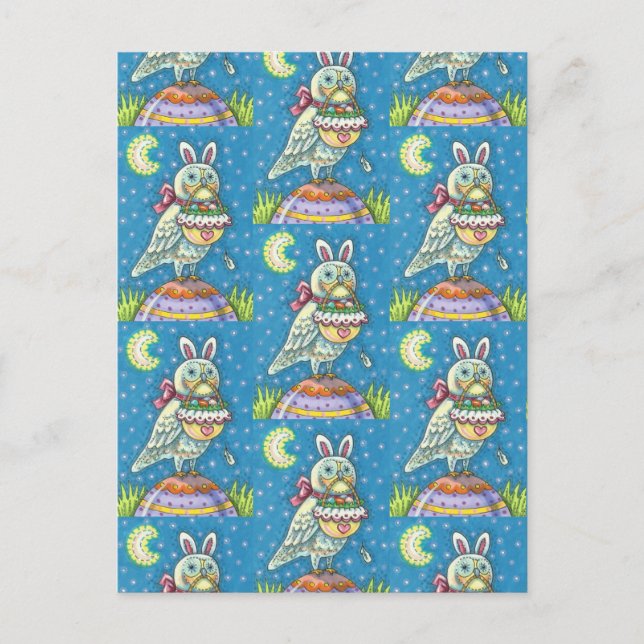 POSTAL FESTIVA AVE DE MÁGICA Y DE FÁBRICA, PÁJARO DE ARTE DE COLO (Anverso)