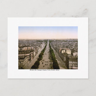 Postal Festiva Avenida de los Campos Elíseos París, 1904 Francia