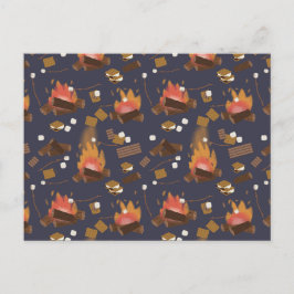 Postal Festiva Aventura al aire libre y malvaviscos