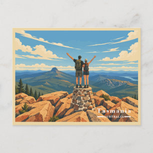 Postal Festiva Aventura de senderismo en Tasmania vintage