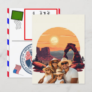 Postal Festiva Aventura de viaje personalizada al parque nacional
