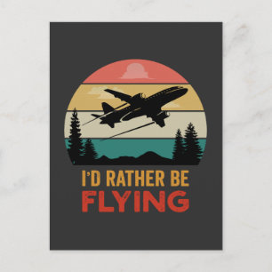 Postal Festiva Aventura para avión de viaje