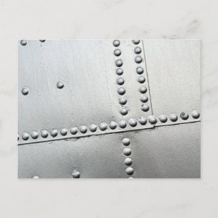 Postal Festiva Avión de aluminio Skin Vintage