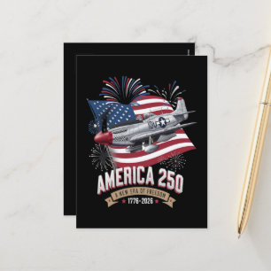 Postal Festiva Avión del 250º Aniversario de América