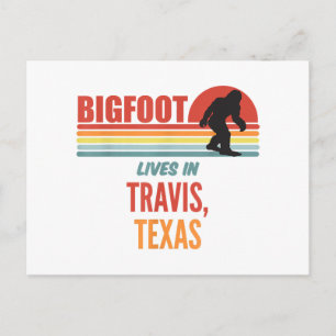 Postal Festiva Avistamiento de Bigfoot en Travis Texas 