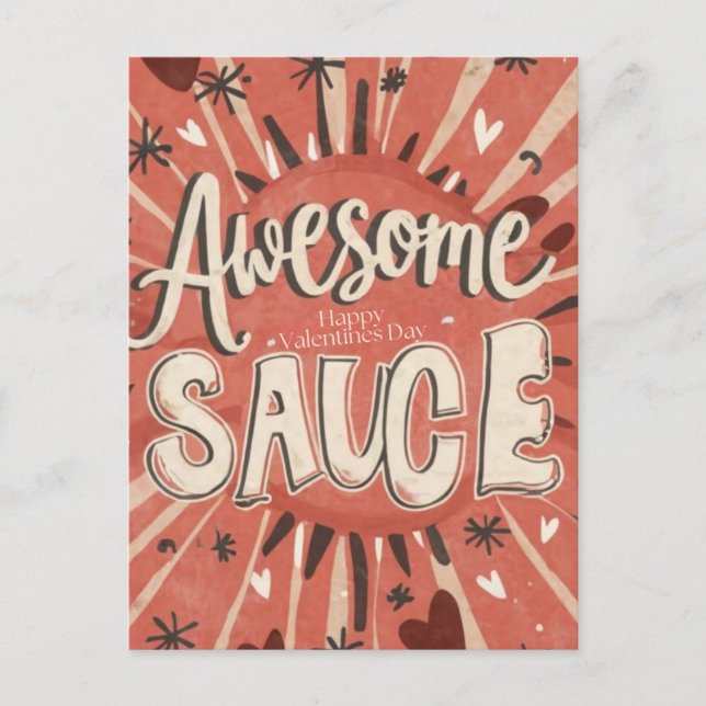 Postal Festiva Awesome Sauce Valentcard (Anverso)