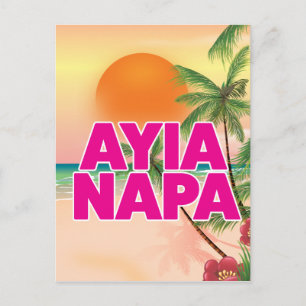 Postal Festiva Ayia Napa poster de vacaciones