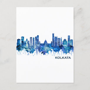 Postal Festiva Azul de la línea aérea de la línea oeste de Bengal