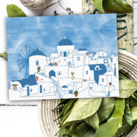 Azul y color blanco Santorini Grecia