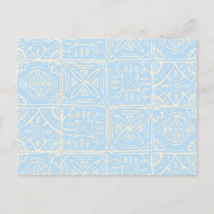 Postal Festiva Azulejo delicado al estilo de Amalfi patrón contin