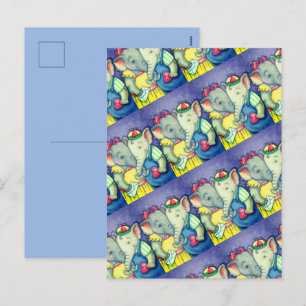 POSTAL FESTIVA BABY ELEFANTES PRIMERO AMOR, AMIGOS CUTOS PACHIDER