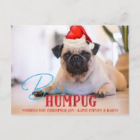 Bah Humpug Pug Perro Divertido Navidades Personali