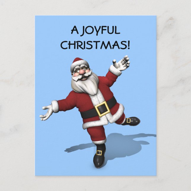 Postal Festiva Bailarín de ballet Santa Claus (Anverso)