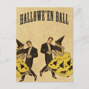 Postal Festiva Bailarinas de bolas de Halloween