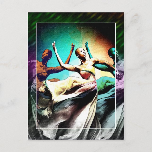 Postal Festiva Baile afrocéntrico (Anverso)