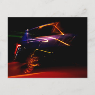 Postal Festiva baile de auto púrpura