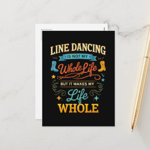 Postal Festiva Baile en línea Bailarín de toda la vida Regalo par