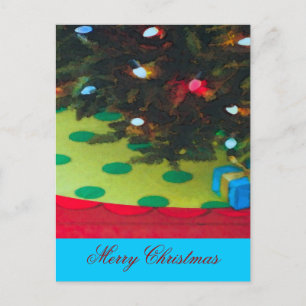 Postal Festiva Bajo el árbol ~ PHOTO POScard INSERTAR