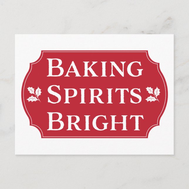 Postal Festiva Baking Spirits Brillante Cookie (Anverso)