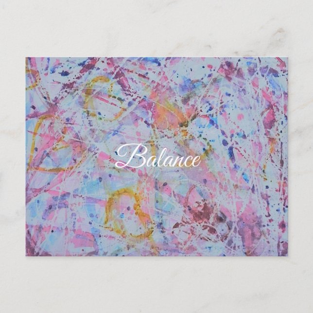 Postal Festiva ​"Balance" Abstract Watercolor & Wax Resistance (Anverso)