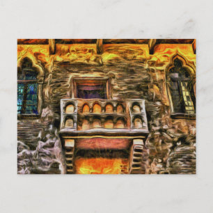Postal Festiva Balcony Verona Van Gogh de Julieta