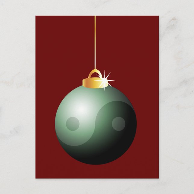 Postal Festiva Ball de Navidades Yin Yang (Anverso)