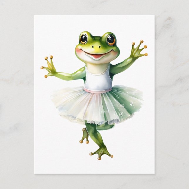 Postal Festiva Ballet bailarín de rana fina. (Anverso)