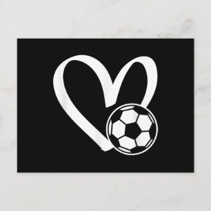 Postal Festiva Balón de Fútbol Corazón