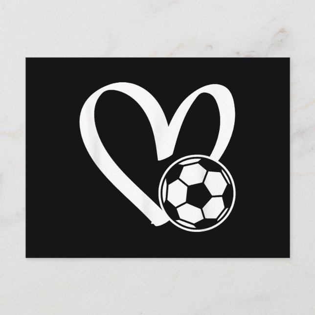 Postal Festiva Balón de Fútbol Corazón (Anverso)
