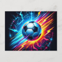 Balón de fútbol eléctrico futurista relámpago
