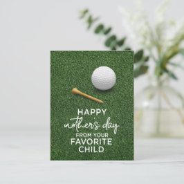Postal Festiva Balón de golf en el Día de las Madres Felices para