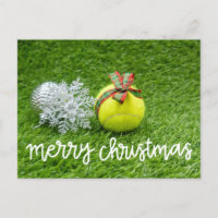 Balón de tenis verde para Navidades