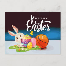 Baloncesto feliz fiesta de Pascua