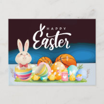 Baloncesto feliz fiesta de Pascua