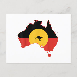 Postal Festiva Bandera aborigen camiseta bandera australiana rega