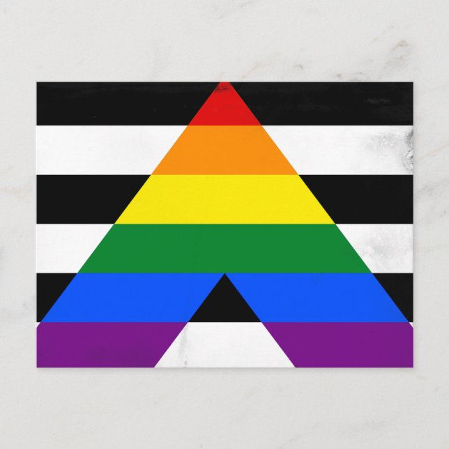 Postal Festiva Bandera de Aliado Recto (Anverso)