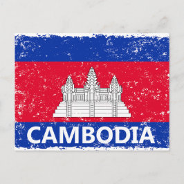 Postal Festiva Bandera de Camboya