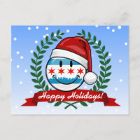 Bandera de Chicago con estilo de los navidades son