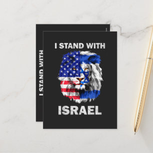 Postal Festiva Bandera de Israel y Estados Unidos León _ Me mante