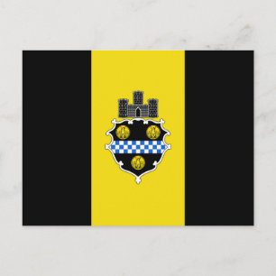 Postal Festiva Bandera de Pittsburgh Pennsylvania