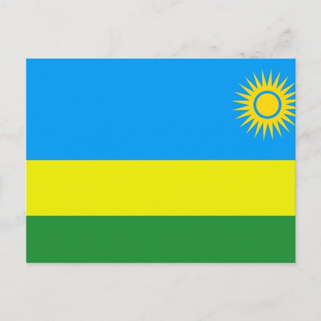 Postal Festiva Bandera de Ruanda (Anverso)
