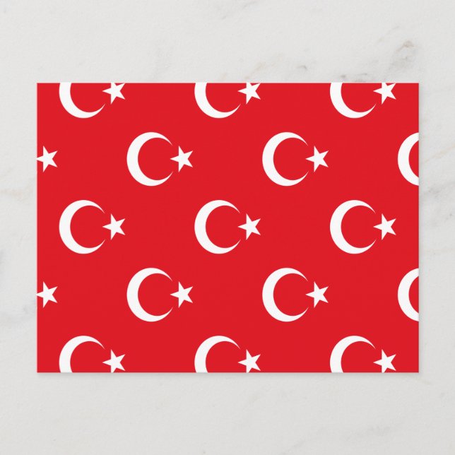 Postal Festiva Bandera de Turquía (Anverso)