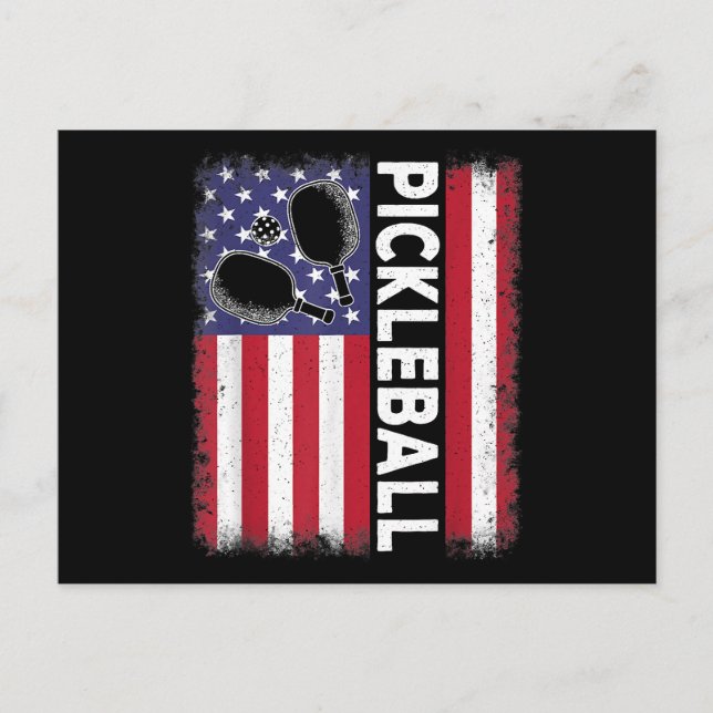 Postal Festiva Bandera estadounidense de baloncesto divertida Lov (Anverso)