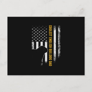 Postal Festiva Bandera estadounidense vintage de EE. UU. Cool Eng