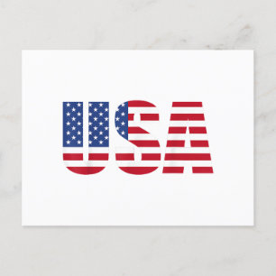 Postal Festiva Bandera Patriótica Estadounidense Para Hombres Niñ