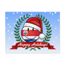 Bandera sonriente alegre de Rican de la costa del