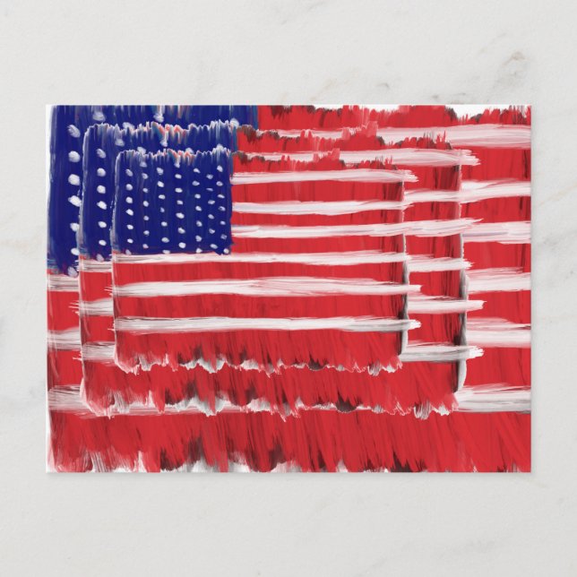 Postal Festiva Banderas pintadas de arte popular (Anverso)